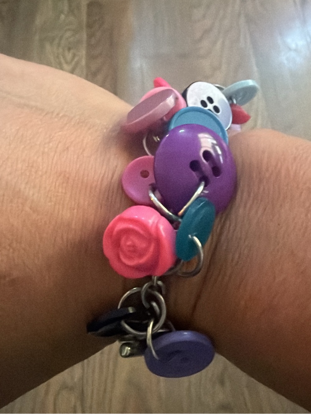 Colorful Button Charm Bracelets